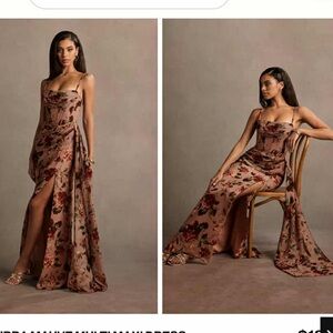 Azazie Mauve Floral Multi Dress